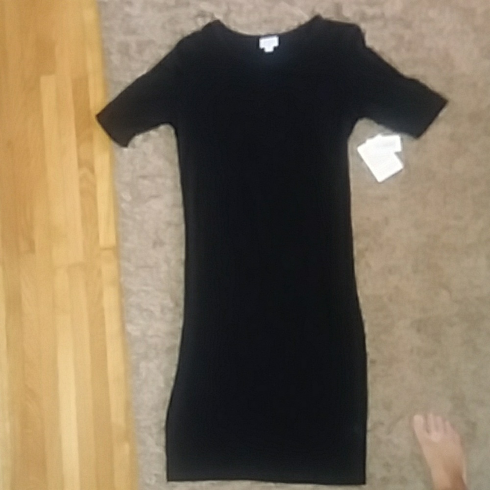 LulaRoe black ribbed Julia